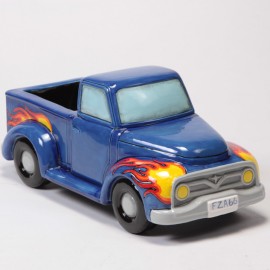 Ceramic Bisque Vintage Truck Container